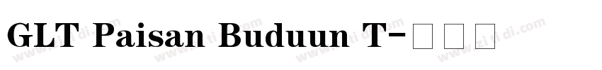 GLT Paisan Buduun T字体转换